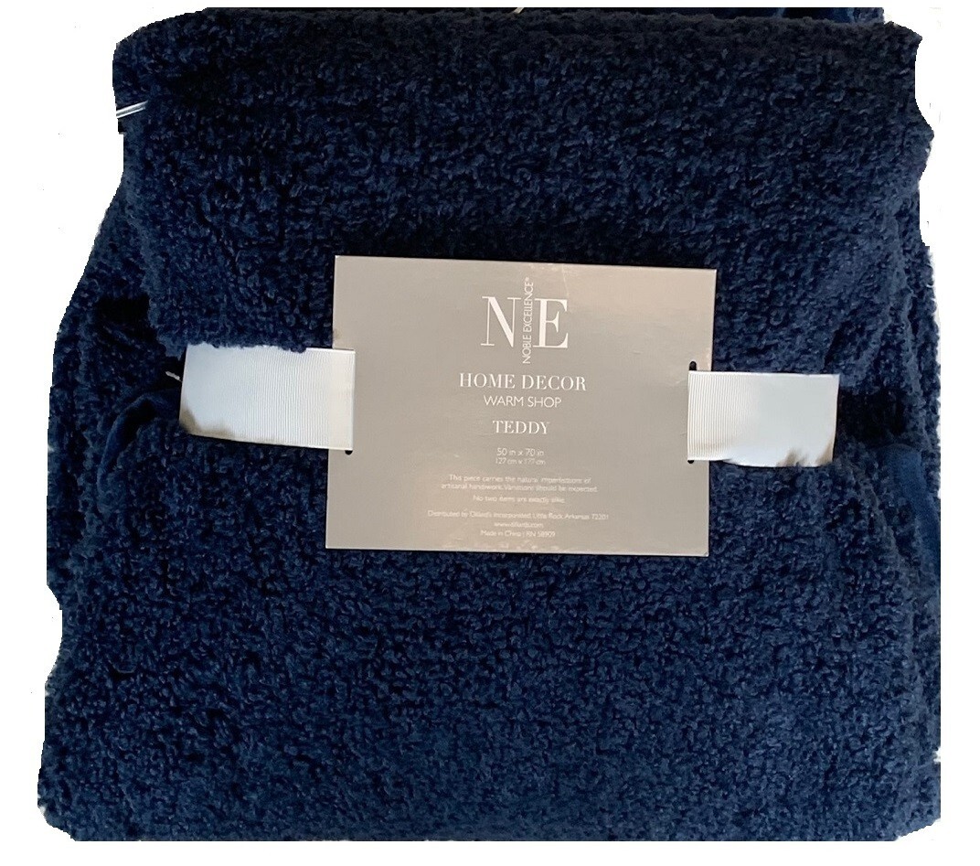 Noble Excellence Warm Shop Collection Teddy Faux Fur Throw