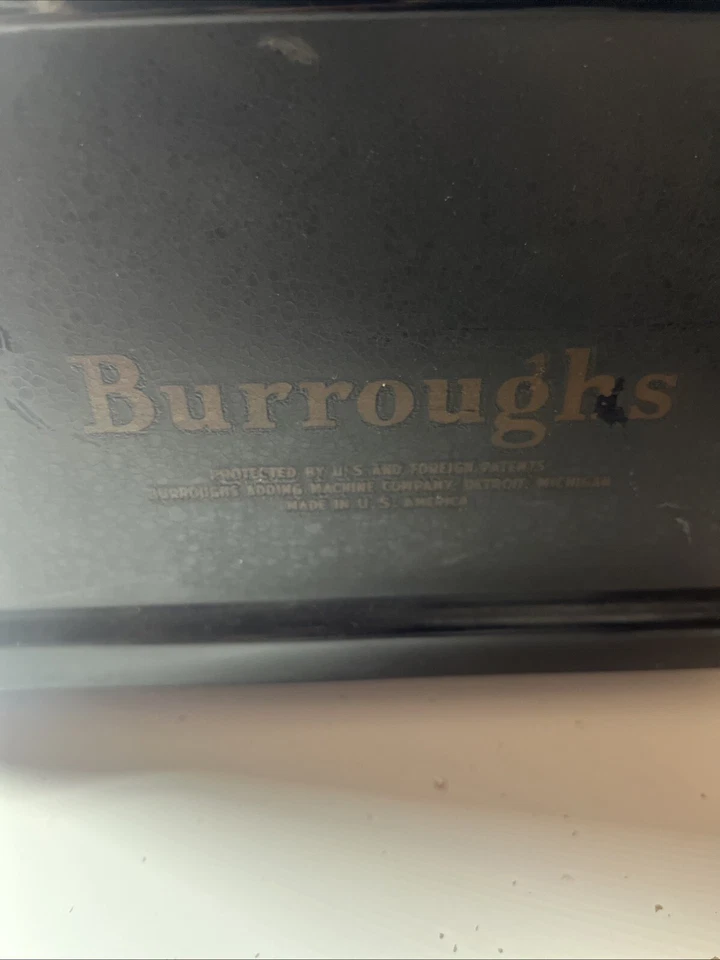 Antique 1920s Burroughs Portable Adding Machine Calculator Tape Register. - Image 4 of 4