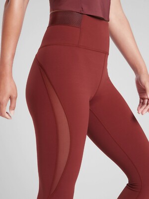 Legging Athleta Aura Heel Tight Powervita - Taille XS/XXS, Rouge érable, Neuf Avec étiquettes