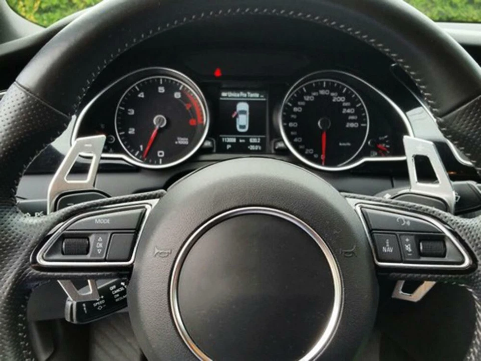 Schaltwippen Verlängerung silber passend für Audi A S RS R Q 3 4 5 6 8 TT TTS RS - Bild 4 von 4