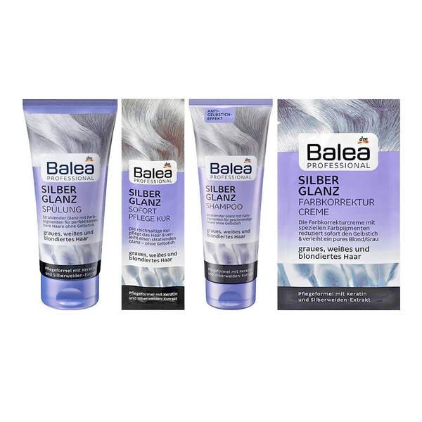 Balea Professional Silberglanz-Set Shampoo ,SpüLung, Pflege, Farbkorrekturcreme-image