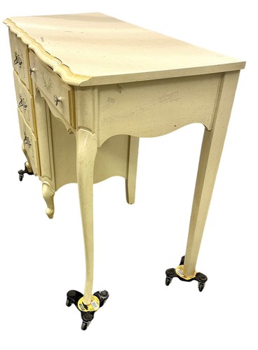 French Provincial Solid Wood Writing Desk Dresser Dressing Table Table Vintage g - Picture 4 of 18
