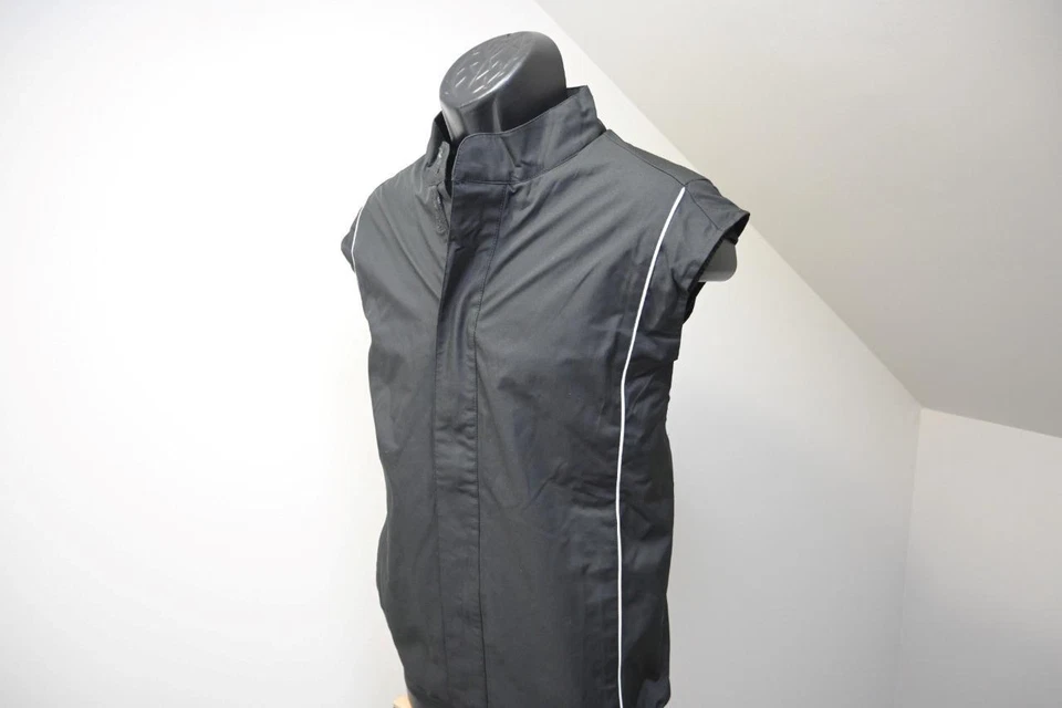 Galway Bay Golf Windbreaker Vest Jacket Full Zip Black Mens Size Medium - Image 3 of 4