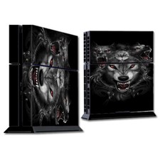 PS4 Playstation console skins decals wrap - Angry Wolves Pack Howling