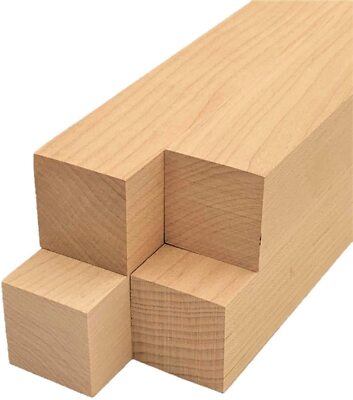 Maple Lumber Square Turning Blanks - 1.5'' x 1.5'' (4pc)