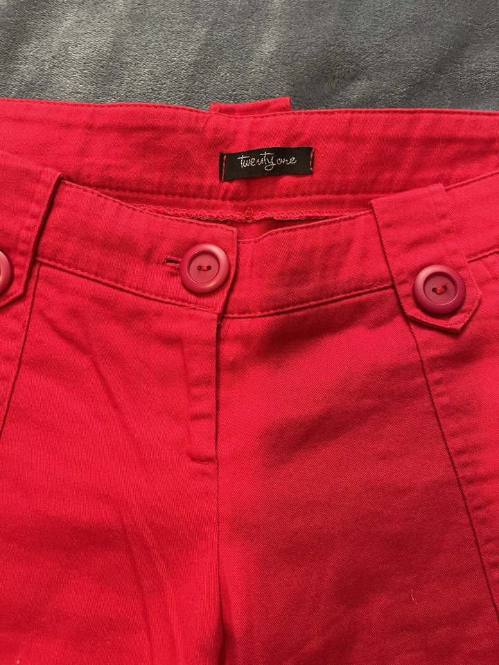 Pantalón Capri Forever Twenty One Rojo Talla L Usado Foto 2 de 4