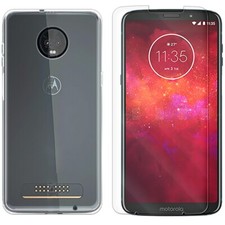 9HD Tempered Glass Screen Protector TPU Case f Motorola Moto Z3 Play XT1929 USA