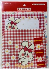 SWIMMER Rabbit Letter Envelope Sticker Set Japan