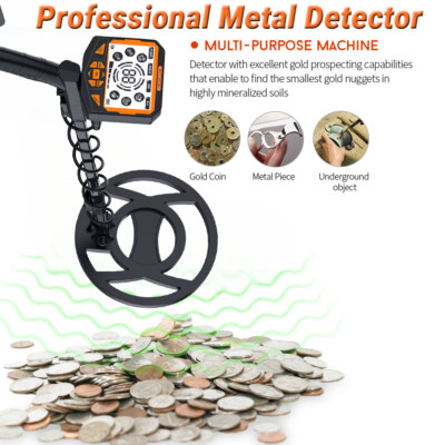 Waterproof Metal Detector - 5.8KHz Frequency,22cm Depth,Beach & Field Use