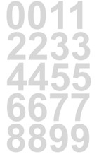 1" Inch Premium Reflective Mailbox Number Vinyl Decal Sticker Sheet White 