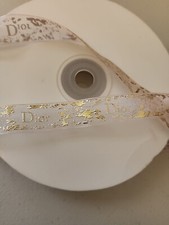 New Pink and Gold Dior Sheer Ribbon 5/8" Wide Sold By The Yard 