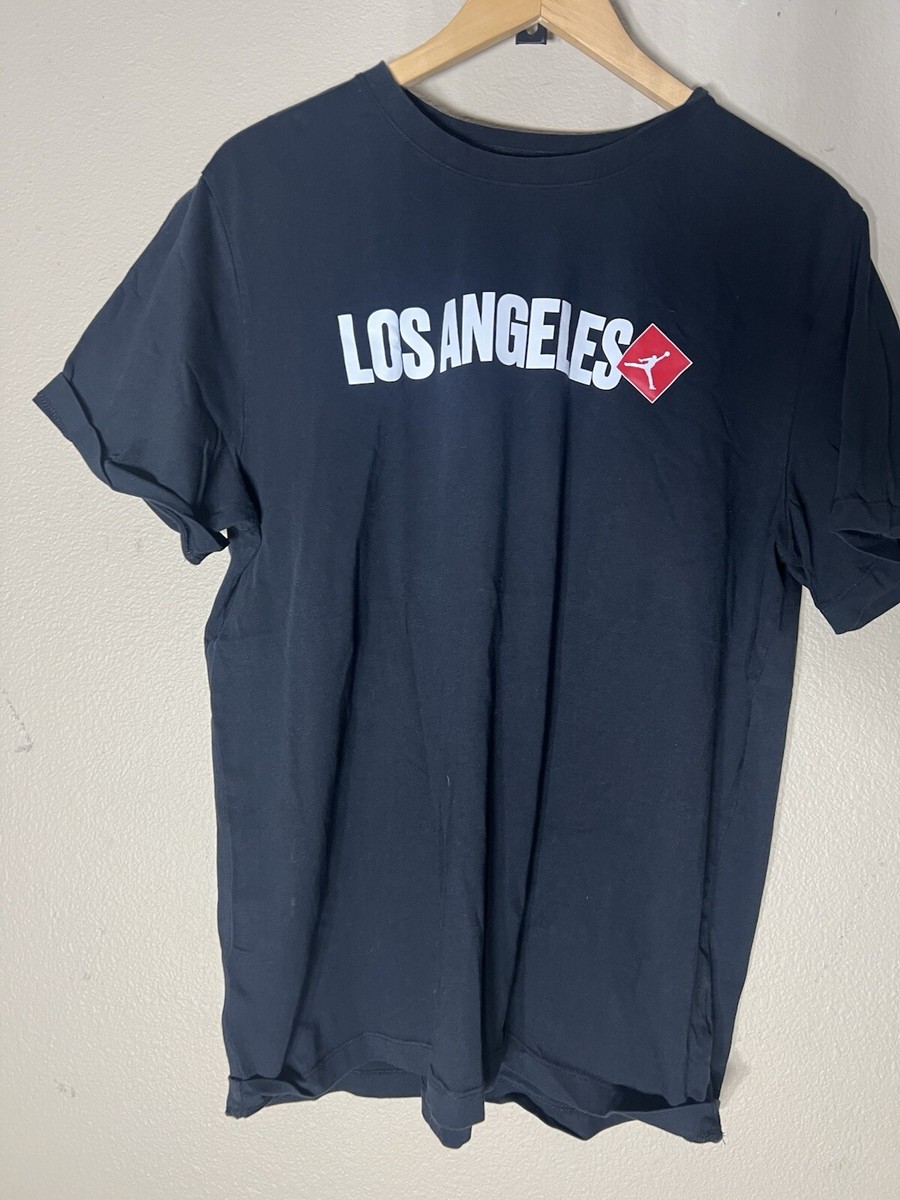 Nike Air Jordan Los Angeles LA City Series Black Red T-Shirt Size