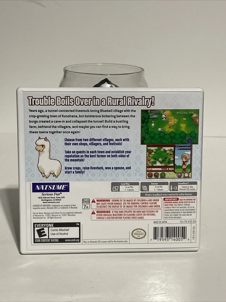 Harvest Moon 3D: The Tale of Two Towns (Nintendo 3DS, 2011) 3DS CIB - Probado Foto 3 de 4