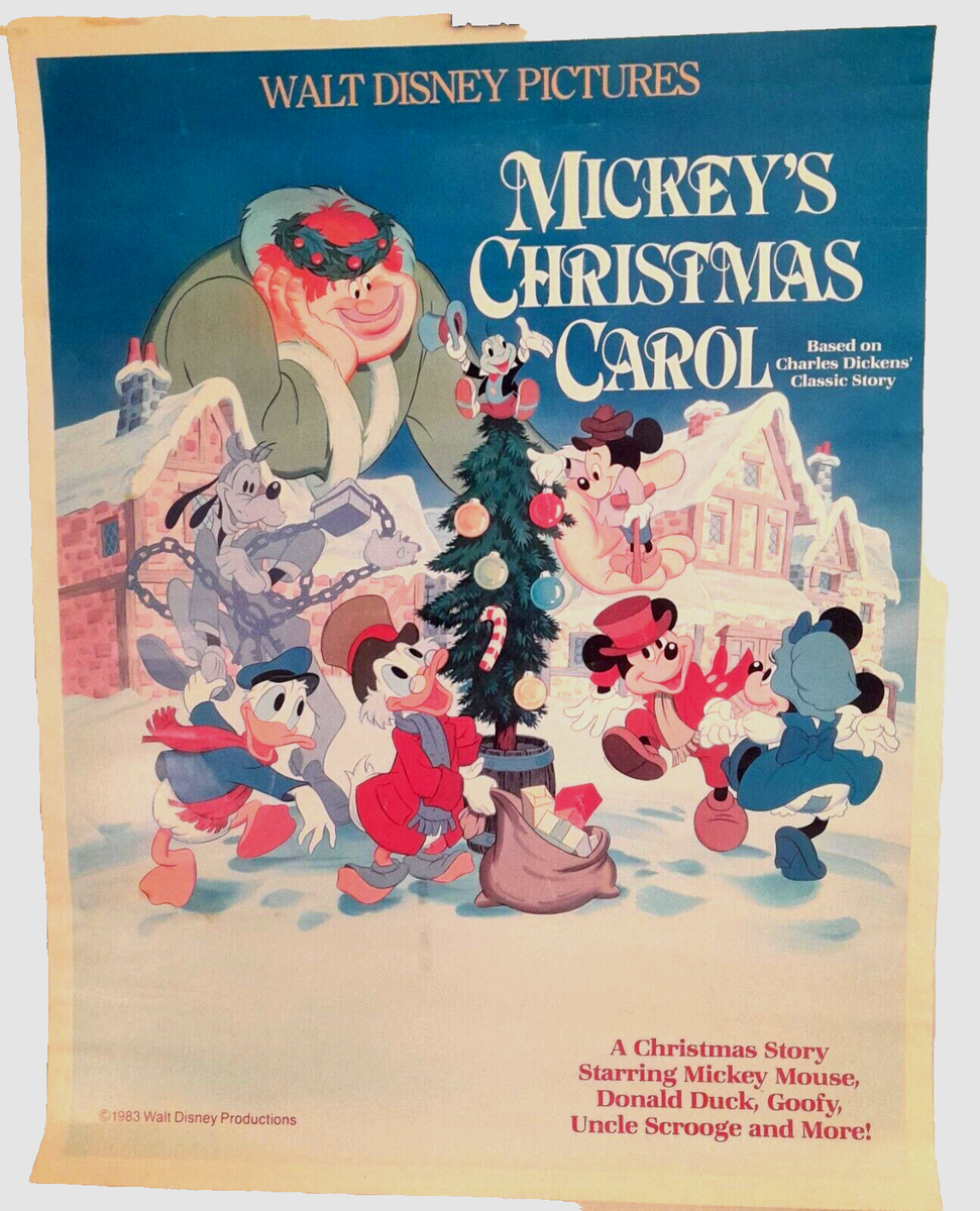 MICKEY's CHRISTMAS CAROL 1983 Original poster rolled 18x23