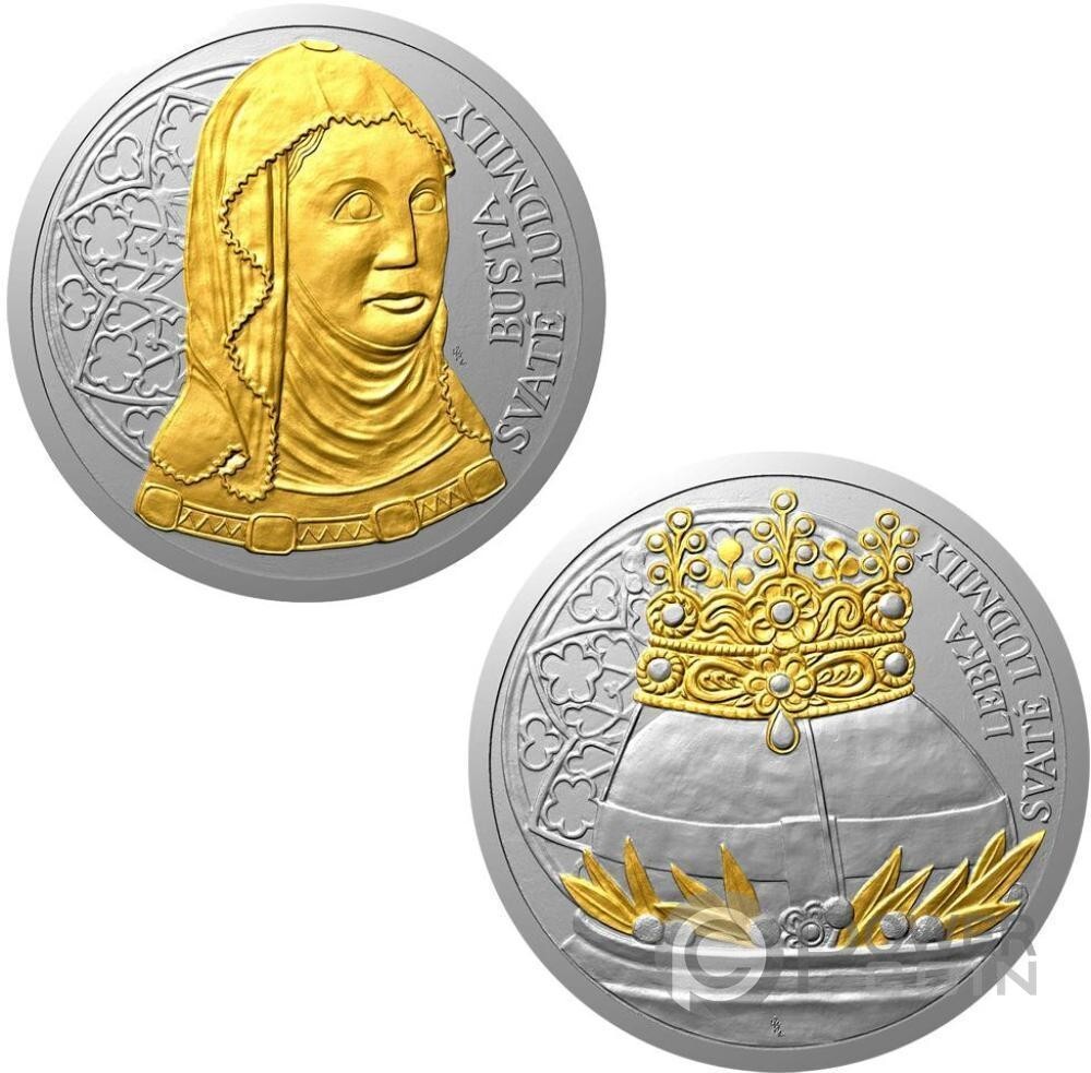 RELICS OF ST LUDMILA St Vitus Treasure Set 2x1 Oz Silver Coins 2$ Niue 2024