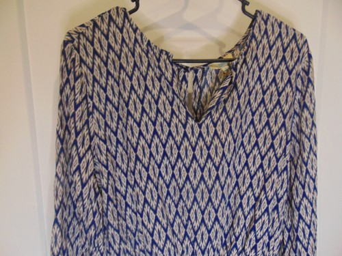 Kori America long sleeve womens short romper NWT blue large - Picture 2 of 8