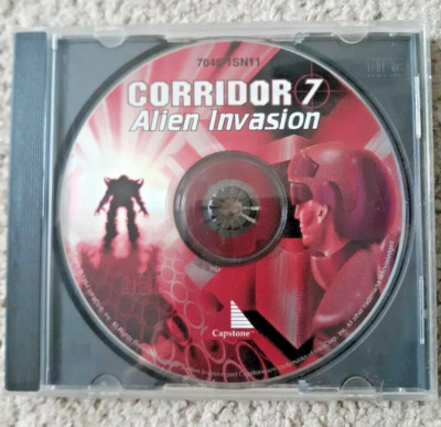 CORRIDOR 7 Alien Invasion Vintage 1994 Original Computer Game Disc Capstone RARE