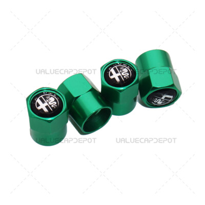 Hex Alfa Romeo Logo Emblem Car Wheels Tire Air Valve Caps Stem Dust Cover Sport