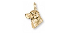 Labrador Retriever Charm Jewelry 14k Gold Handmade Dog Charm LB6H-CG