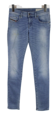 Diesel Damen Grupee R376F Jeans - Super Slim Skinny Fit Mit Leder-Patch