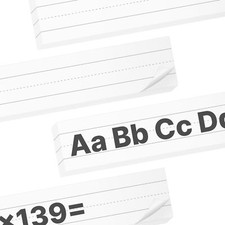 100 Sentence Strips for Classroom 3x24 Inch Lined Chart Paper White 100 Pack