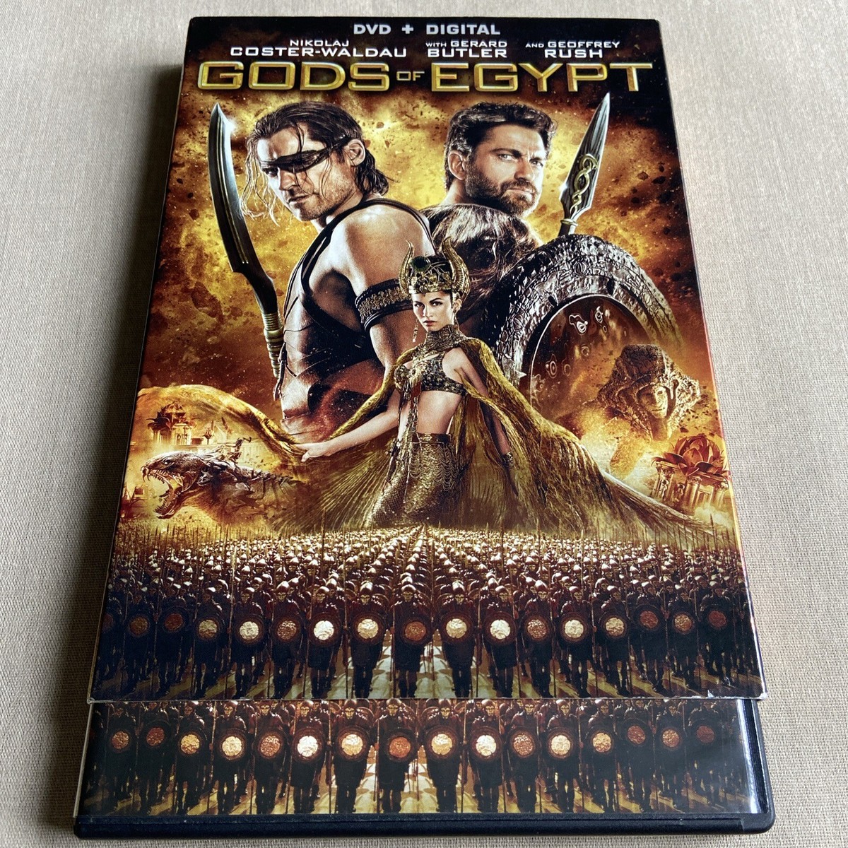 Gods Of Egypt (DVD, Digital 2016 Slipcover) Nikolaj Coster-Waldau