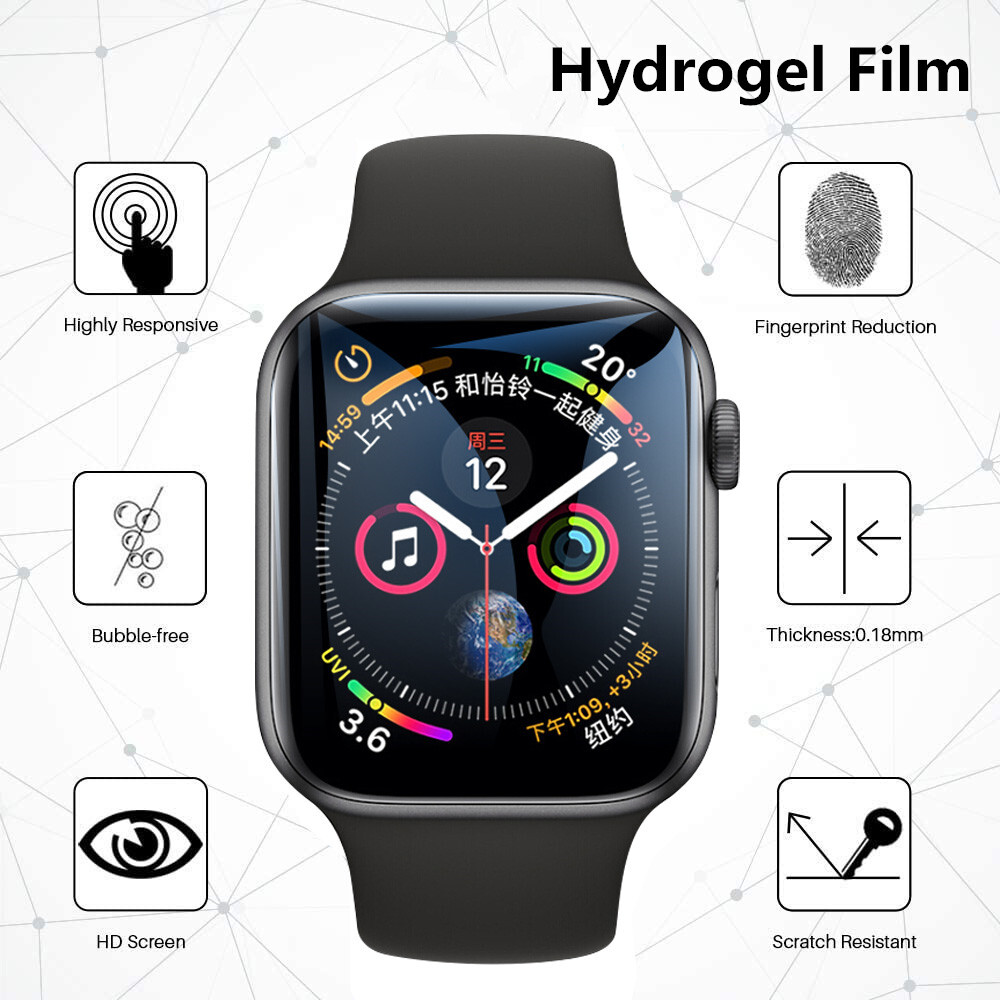 Screen Protector Hydrogel Film For Apple Watch Series 7 6 SE 5 4 49mm 44mm 45mm-image