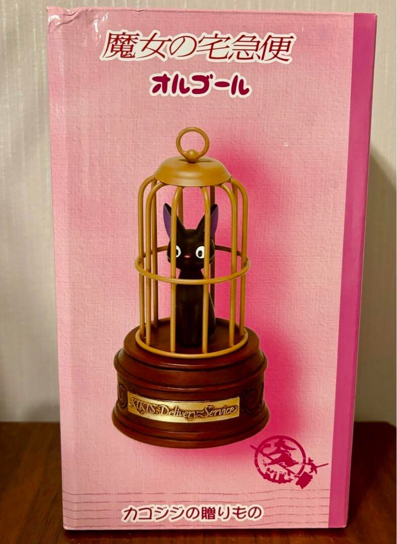 Studio Ghibli Kiki's Delivery Service Music Box bird cage Jiji NEW from