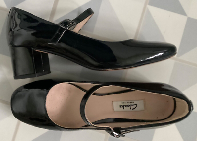 Chaussures Clarks cuir verni noir Chinaberry Pop Mary Jane à