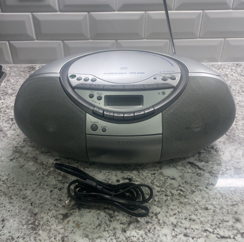 SONY PORTABLE STEREO AM/FM/CD CASSETTE PLAYER RECORDER BOOMBOX CFD-S350 ...