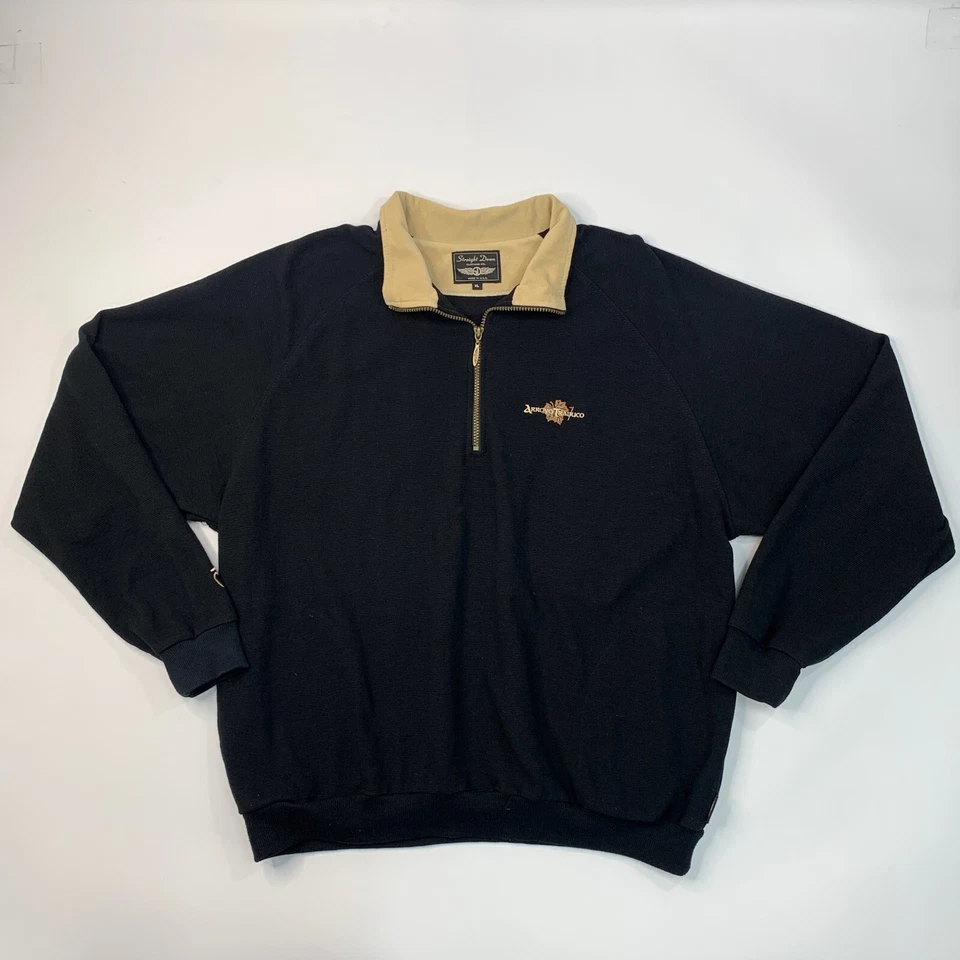 Suéter de golf vintage recto para hombre XL extra grande negro hecho en EE. UU. Foto 2 de 4