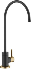 Purita Brushed Brass/Matte Black Single Handle Water Filter Faucet FF-100BBMB