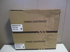 2 Pack Brother Compatible TN 760 High Yield Black Toner Cartridge with Chip