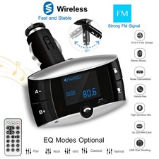 New Car Wireless FM Transmitter USB Charger Hands-free Call MP3 Player