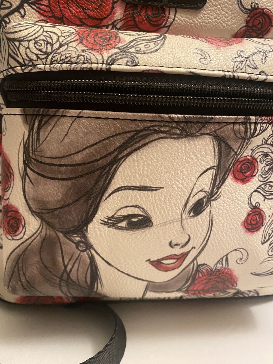 Rare loungefly beauty and the beast Belle with sketched Rare loungefly beauty and the beast Belle with sketched