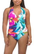 LA-BLANCA Women Swim Tankini Hipster 2 Pcs Set 6 8 12 14 16 Eclectic Shore C1