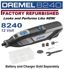 DREMEL 12V Volt Cordless Lithium Rotary Tool 8240 +Extras MFR REFURB *NO BATTERY