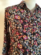 NEUw H&M schöne Viskose-Hemdbluse XXS XS 32 34, florales Muster, Folklore