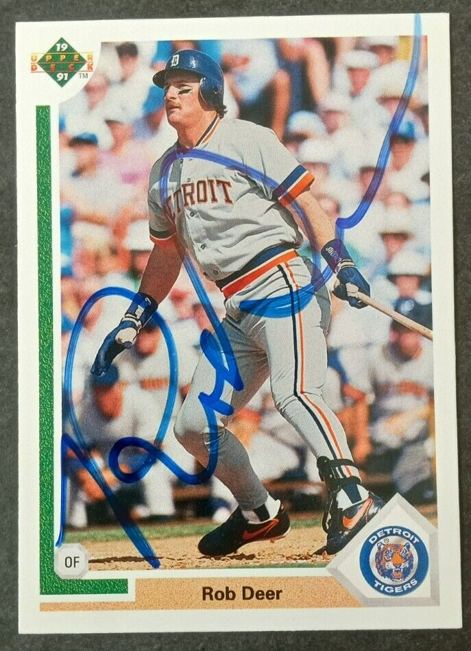 1991 Upper Deck SIGNED: Rob Deer, TIGERS #726