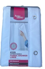 Better Homes  Gardens - Waterproof Ultimate Shield Fabric Shower Liner - White