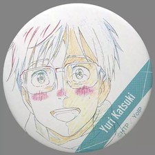Yuri!!! Pin de insignia de hielo Yuri Katsuki tinte de mejillas anime metal original 5,4 cm para