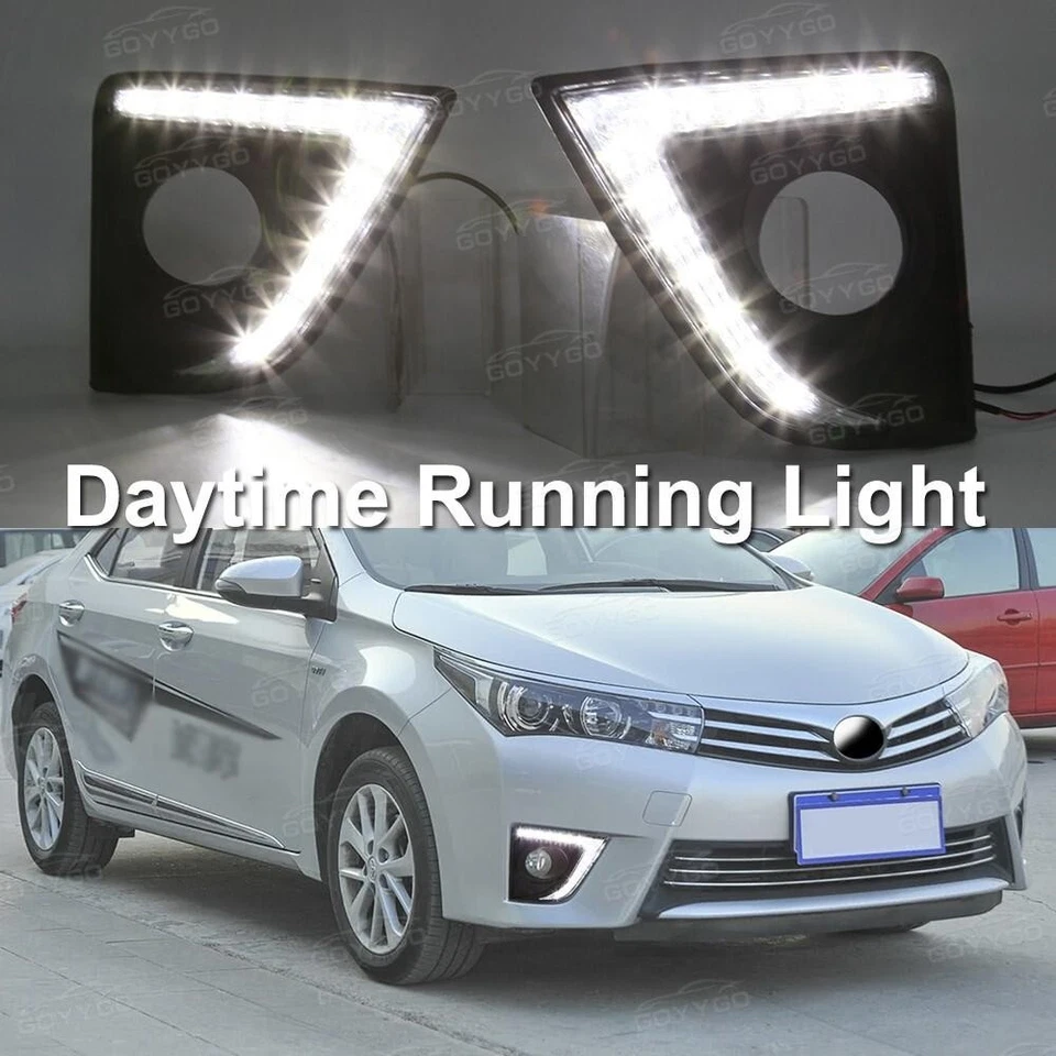Für Toyota Corolla 2014 2015 DRL LED Tagfahrlicht Nebelscheinwerfer Blinker - Bild 2 von 4