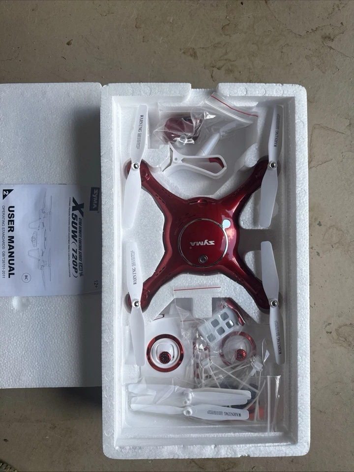 Syma X5UW Wi-Fi FPV 2.4Hgz RC Drone Quadcopter with 720p HD Camera Flight Plan - Image 3 of 4