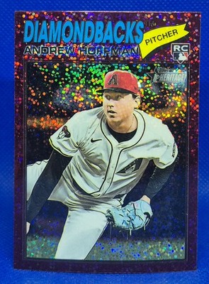 2026 Topps Heritage Andrew Hoffman Rookie Burgandy Sparkle RC #211
