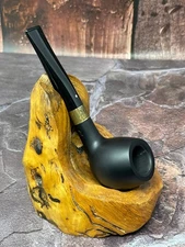 Vauen Jay 166 Smooth Black Apple Briar Pipe, Unsmoked