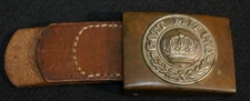 Original WW1 German Imperial Army Prussian Belt Buckle w Tab Maker Marked