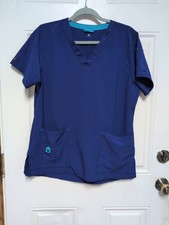 Carhartt Women's Force Cross-Flex V-Neck Media Scrub Top Royal Blue Medium