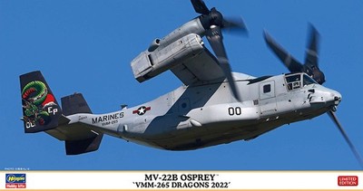 HASEGAWA, Flugzeug MV-22B Osprey - VMM-265 - Dragons 2022 zum Zusammenbauen u...