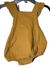 Angel Dear 18-24m NWT yellow corduroy bubble romper sunsuit flutter ruffle sleev