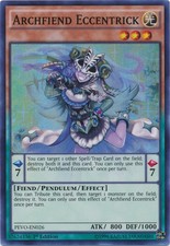 Archfiend Eccentrick - PEVO-EN026 - Super Rare - 1st Edition - Moderately Played